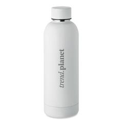 Vue Bouteille en acier inox recyclé - Athena de couleur blanc| Krokrodeal