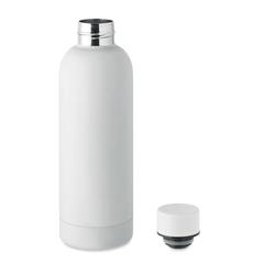Vue Bouteille en acier inox recyclé - Athena de couleur blanc| Krokrodeal