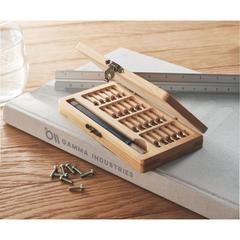 Vue Set d'outils 24 pièces - Bamtool de couleur marron| Krokrodeal