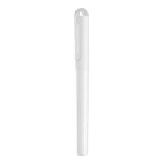 Vue Stylo RPET encre gel bleu - Sion de couleur blanc| Krokrodeal