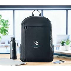 Vue Sac à dos pour ordinateur 15" - Eiri de couleur noir| Krokrodeal