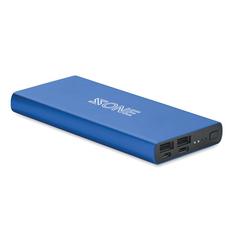 Vue Powerbank 10000 mAh - Powerflat 8 c de couleur bleu| Krokrodeal