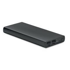 Vue Powerbank 10000 mAh - Powerflat 8 c de couleur noir| Krokrodeal