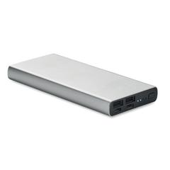 Vue Powerbank 10000 mAh - Powerflat 8 c de couleur gris| Krokrodeal