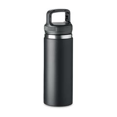 Vue Bouteille double paroi 500 ml - Cleo de couleur noir| Krokrodeal