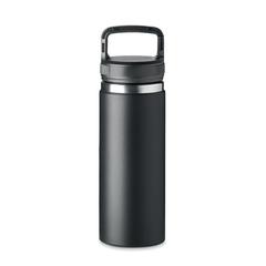 Vue Bouteille double paroi 500 ml - Cleo de couleur noir| Krokrodeal