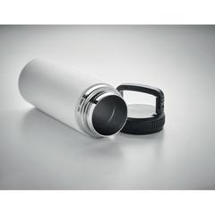 Vue Bouteille double paroi 500 ml - Cleo de couleur blanc| Krokrodeal