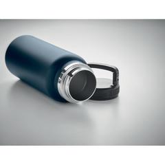 Vue Bouteille double paroi 970 ml - Cleo large de couleur bleu| Krokrodeal