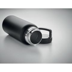 Vue Bouteille double paroi 970 ml - Cleo large de couleur noir| Krokrodeal
