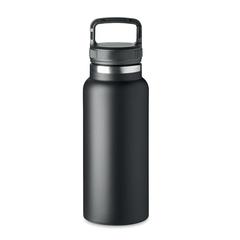 Vue Bouteille double paroi 970 ml - Cleo large de couleur noir| Krokrodeal