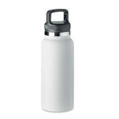 Vue Bouteille double paroi 970 ml - Cleo large de couleur blanc| Krokrodeal