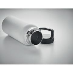 Vue Bouteille double paroi 970 ml - Cleo large de couleur blanc| Krokrodeal