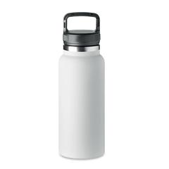 Vue Bouteille double paroi 970 ml - Cleo large de couleur blanc| Krokrodeal
