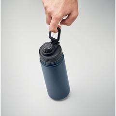 Vue Bouteille double paroi 500 ml - Mili de couleur bleu| Krokrodeal