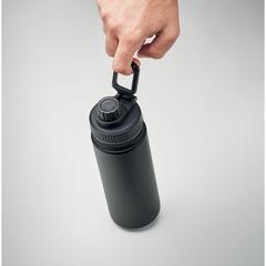 Vue Bouteille double paroi 500 ml - Mili de couleur noir| Krokrodeal