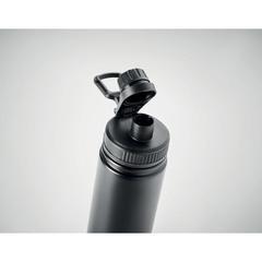 Vue Bouteille double paroi 500 ml - Mili de couleur noir| Krokrodeal