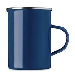 Vue Tasse en métal couche d'émail - Silver de couleur bleu| Krokrodeal