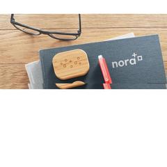 Vue Écouteurs TWS étui en bambou - Jazz bamboo de couleur marron| Krokrodeal
