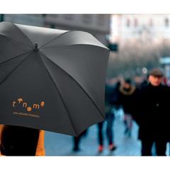 Vue Parapluie carré tempête 27" - Columbus de couleur noir| Krokrodeal