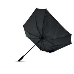 Vue Parapluie carré tempête 27" - Columbus de couleur noir| Krokrodeal