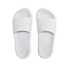 Vue Claquettes antidérapantes taill - Kolam de couleur blanc| Krokrodeal