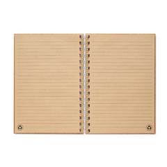 Vue Carnet à spirale A5 en bambou - Bram de couleur marron| Krokrodeal