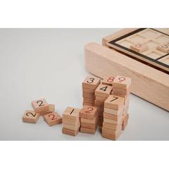 Vue Jeu de plateau sudoku en bois - Sudoku de couleur marron| Krokrodeal