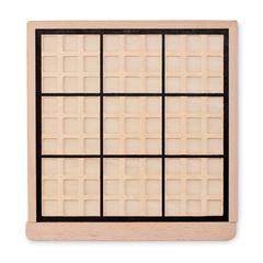 Vue Jeu de plateau sudoku en bois - Sudoku de couleur marron| Krokrodeal