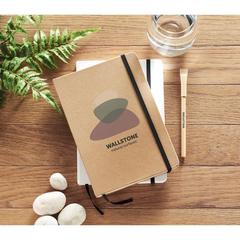Vue Carnet A5 en carton recyclé - Stein de couleur marron| Krokrodeal