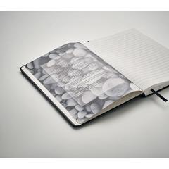Vue Carnet A5 en carton recyclé - Stein de couleur noir| Krokrodeal