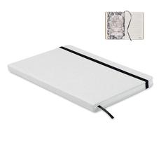 Vue Carnet A5 en carton recyclé - Stein de couleur blanc| Krokrodeal