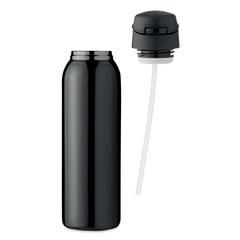 Vue Bouteille double paroi 580 ml - Louc de couleur noir| Krokrodeal