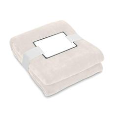 Vue Couverture polaire RPET 280gr - Logan de couleur marron| Krokrodeal
