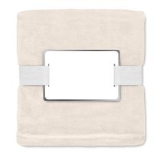 Vue Couverture polaire RPET 280gr - Logan de couleur marron| Krokrodeal