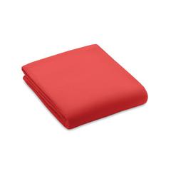 Vue Couverture polaire RPET 130gr - Bogda de couleur rouge| Krokrodeal