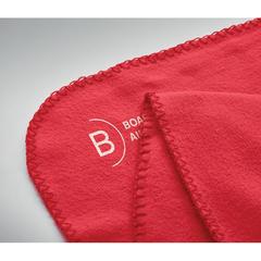 Vue Couverture polaire RPET 130gr - Bogda de couleur rouge| Krokrodeal