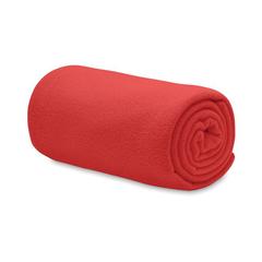 Vue Couverture polaire RPET 130gr - Bogda de couleur rouge| Krokrodeal