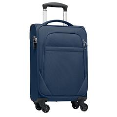 Vue Valise cabine RPET 600D - Voyage de couleur bleu| Krokrodeal