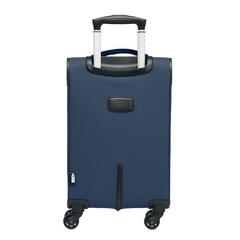 Vue Valise cabine RPET 600D - Voyage de couleur bleu| Krokrodeal