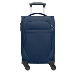 Vue Valise cabine RPET 600D - Voyage de couleur bleu| Krokrodeal