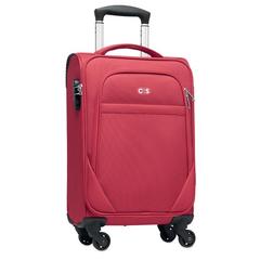 Vue Valise cabine RPET 600D - Voyage de couleur rouge| Krokrodeal