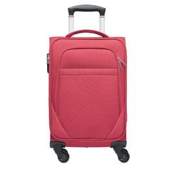 Vue Valise cabine RPET 600D - Voyage de couleur rouge| Krokrodeal