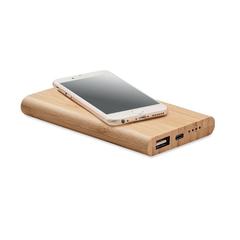 Vue Powerbank bambou de 4000 mAh - Arenapower c de couleur marron| Krokrodeal