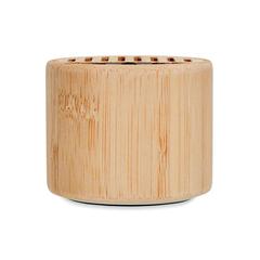 Vue Haut-parleur sans fil bambou - Round lux de couleur marron| Krokrodeal
