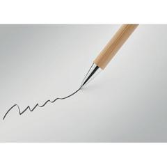 Vue Stylo bille twist en bambou - Naira de couleur marron| Krokrodeal