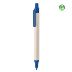 Vue Stylo en carton de lait recyclé - Mito pen de couleur bleu| Krokrodeal