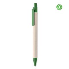 Vue Stylo en carton de lait recyclé - Mito pen de couleur vert| Krokrodeal