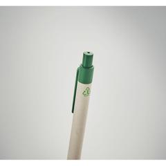 Vue Stylo en carton de lait recyclé - Mito pen de couleur vert| Krokrodeal