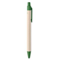 Vue Stylo en carton de lait recyclé - Mito pen de couleur vert| Krokrodeal