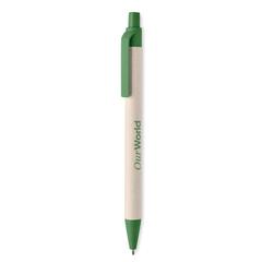 Vue Stylo en carton de lait recyclé - Mito pen de couleur vert| Krokrodeal